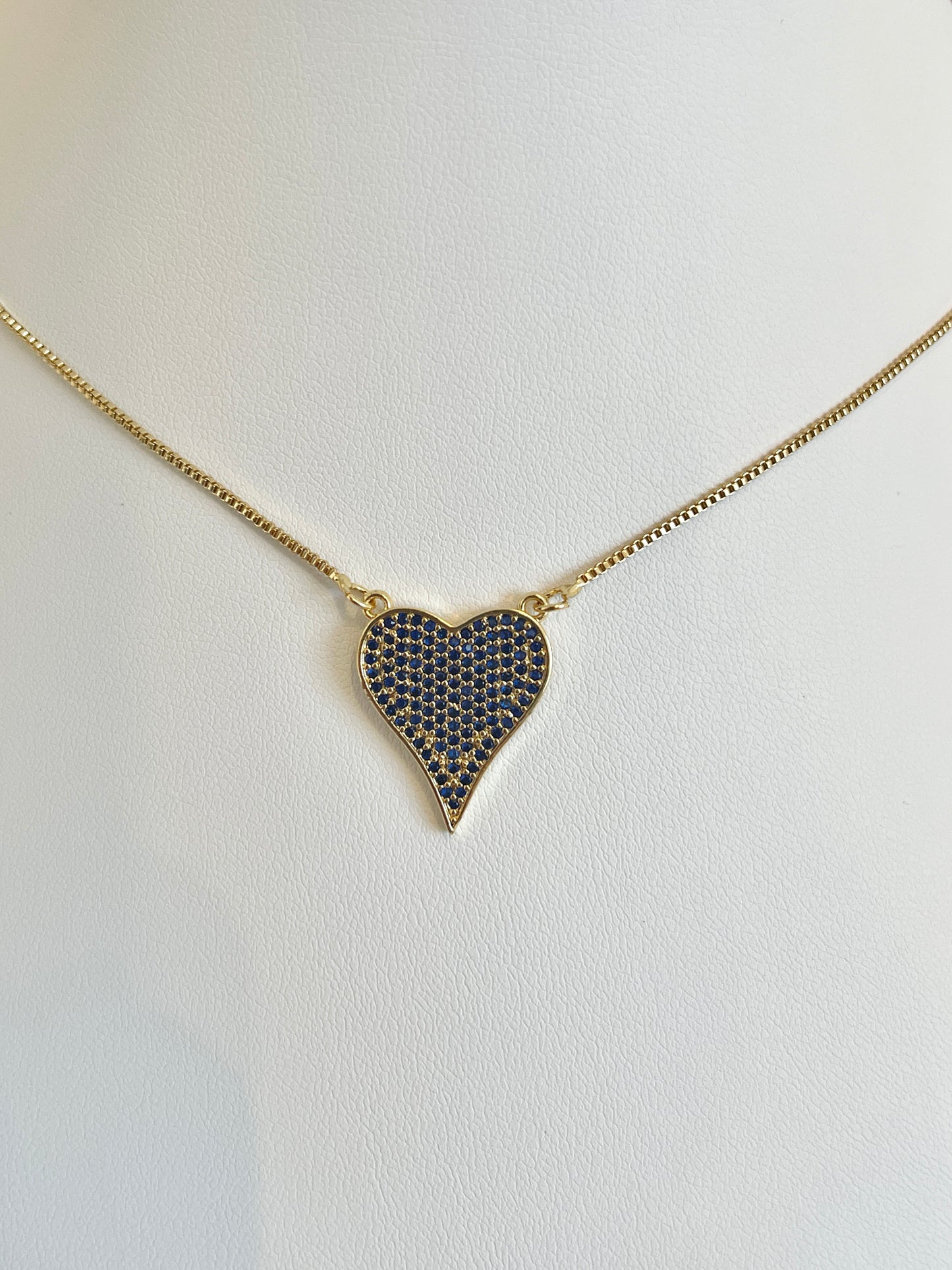 Blue heart necklace