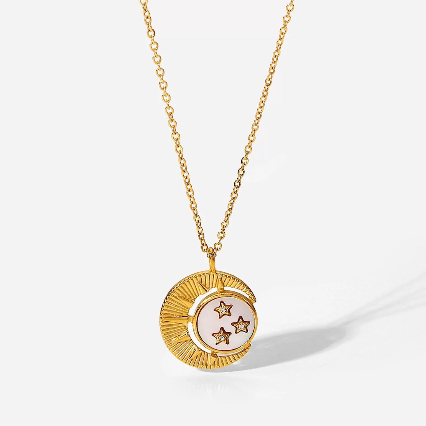 Moon and star necklace