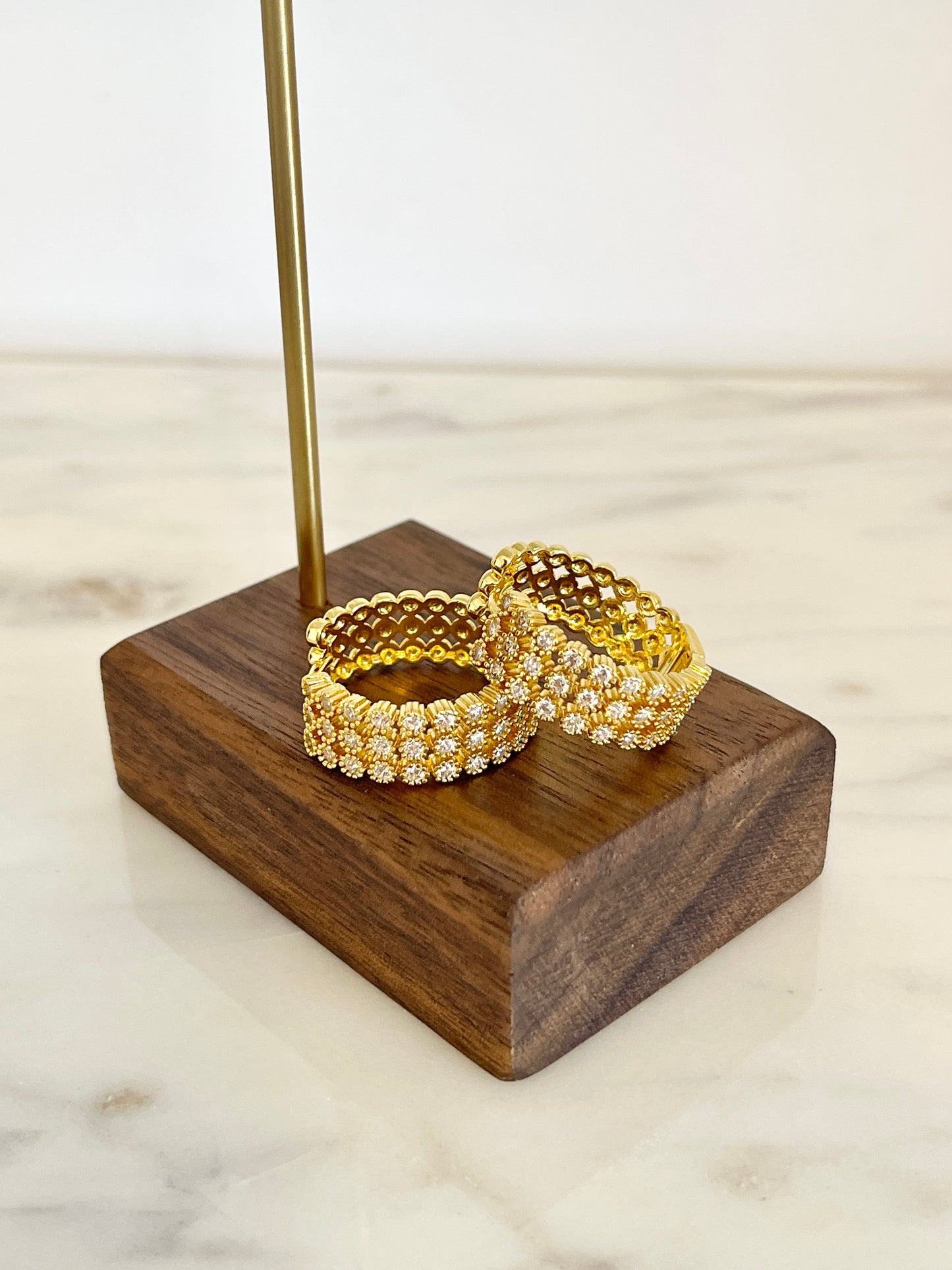 Cubic Zirconia Hoops earrings