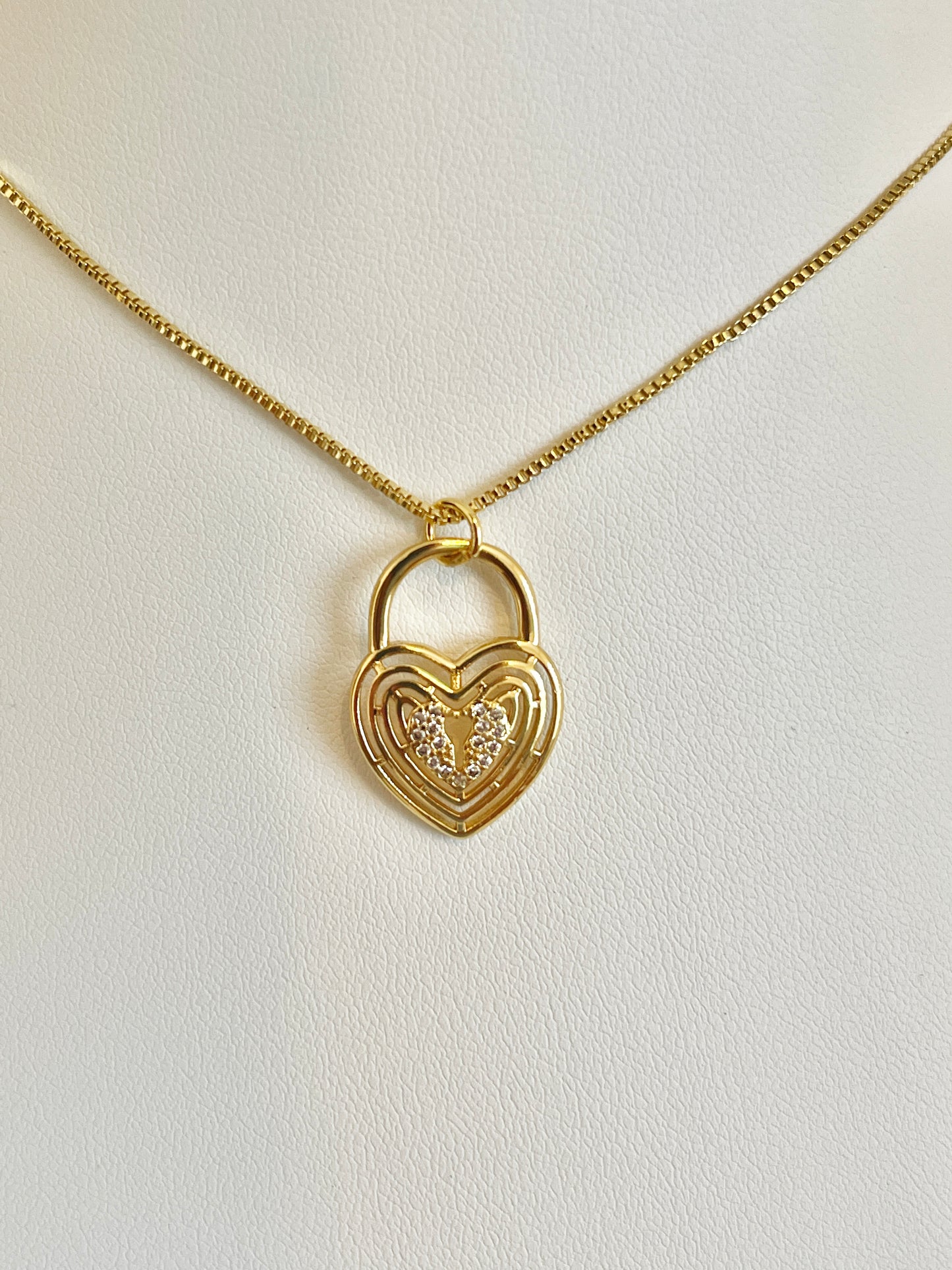 Lock heart necklace