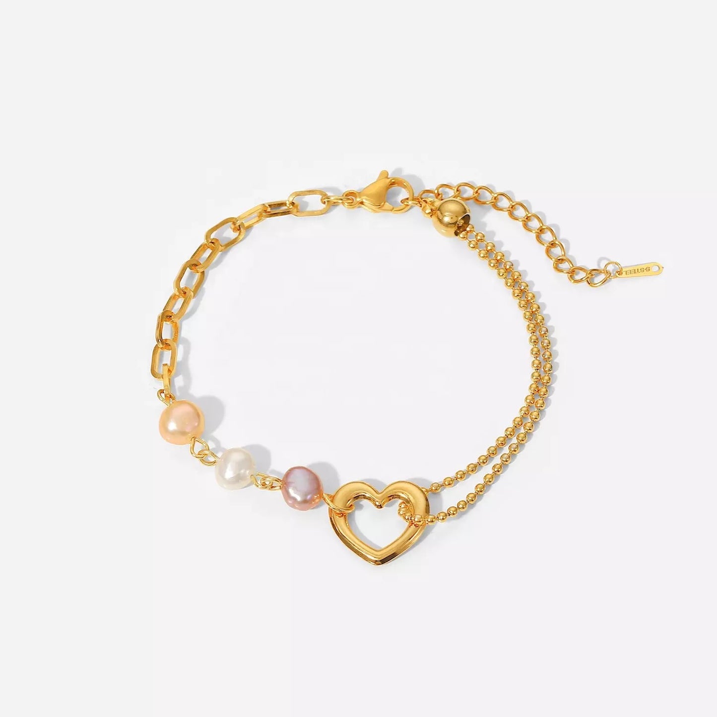 Heart pearl bracelet