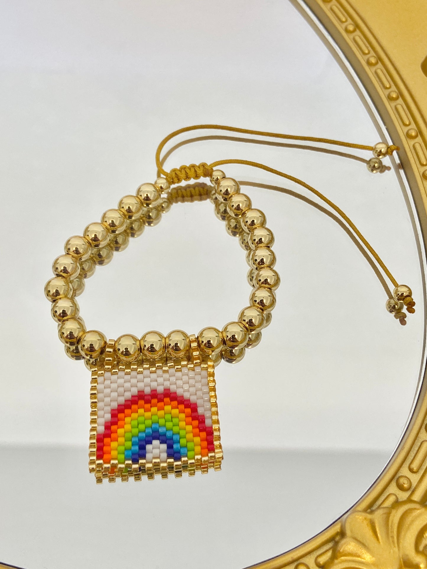 Rainbow bead bracelet