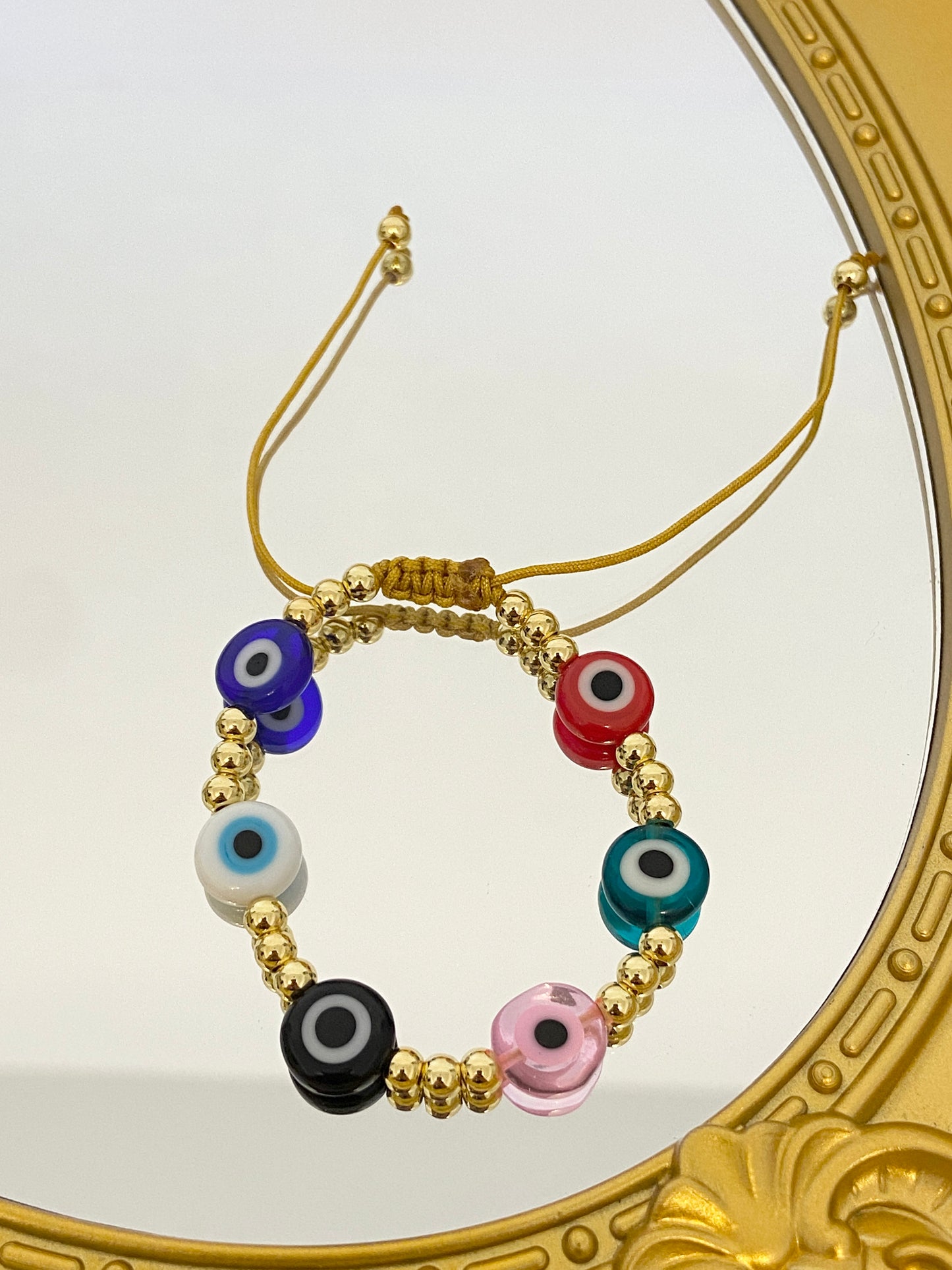 Multiple evil eye bead bracelet