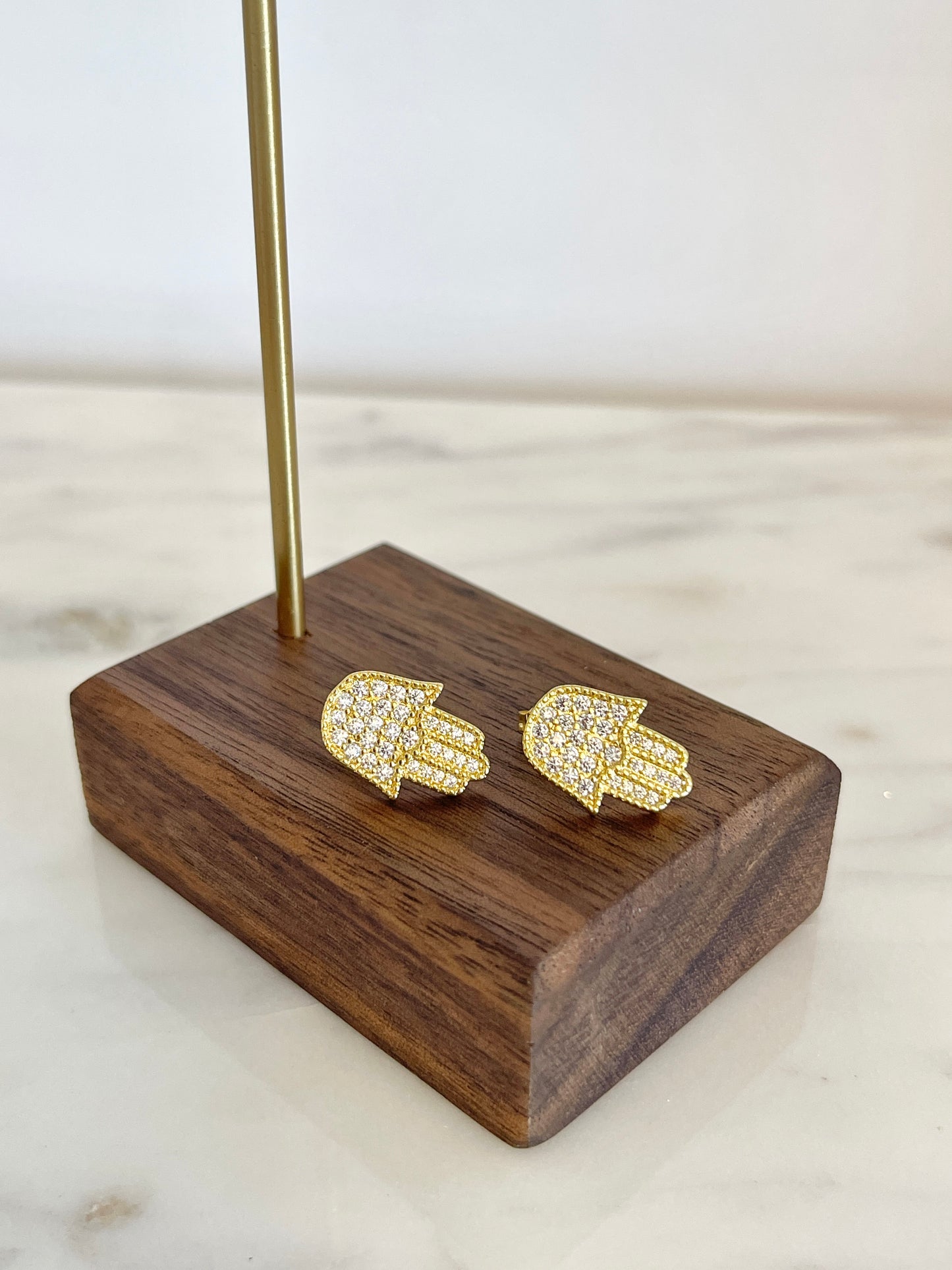 Hamsa stud earrings
