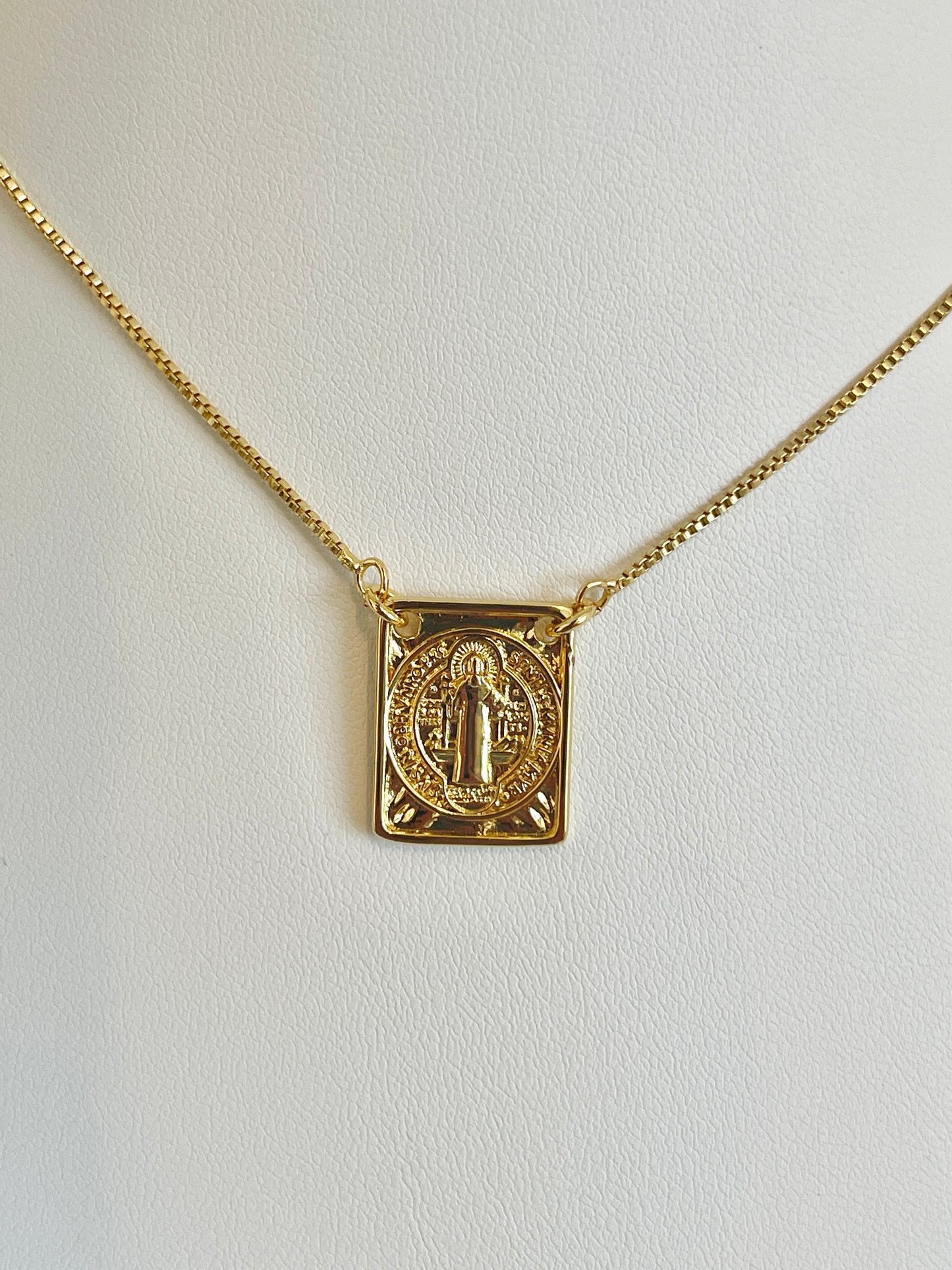 Escapulario San Benito necklace