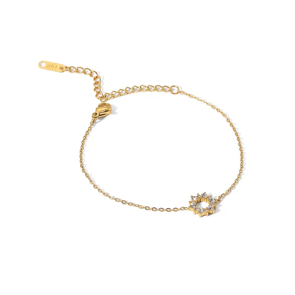 Round zirconia cubic bracelet