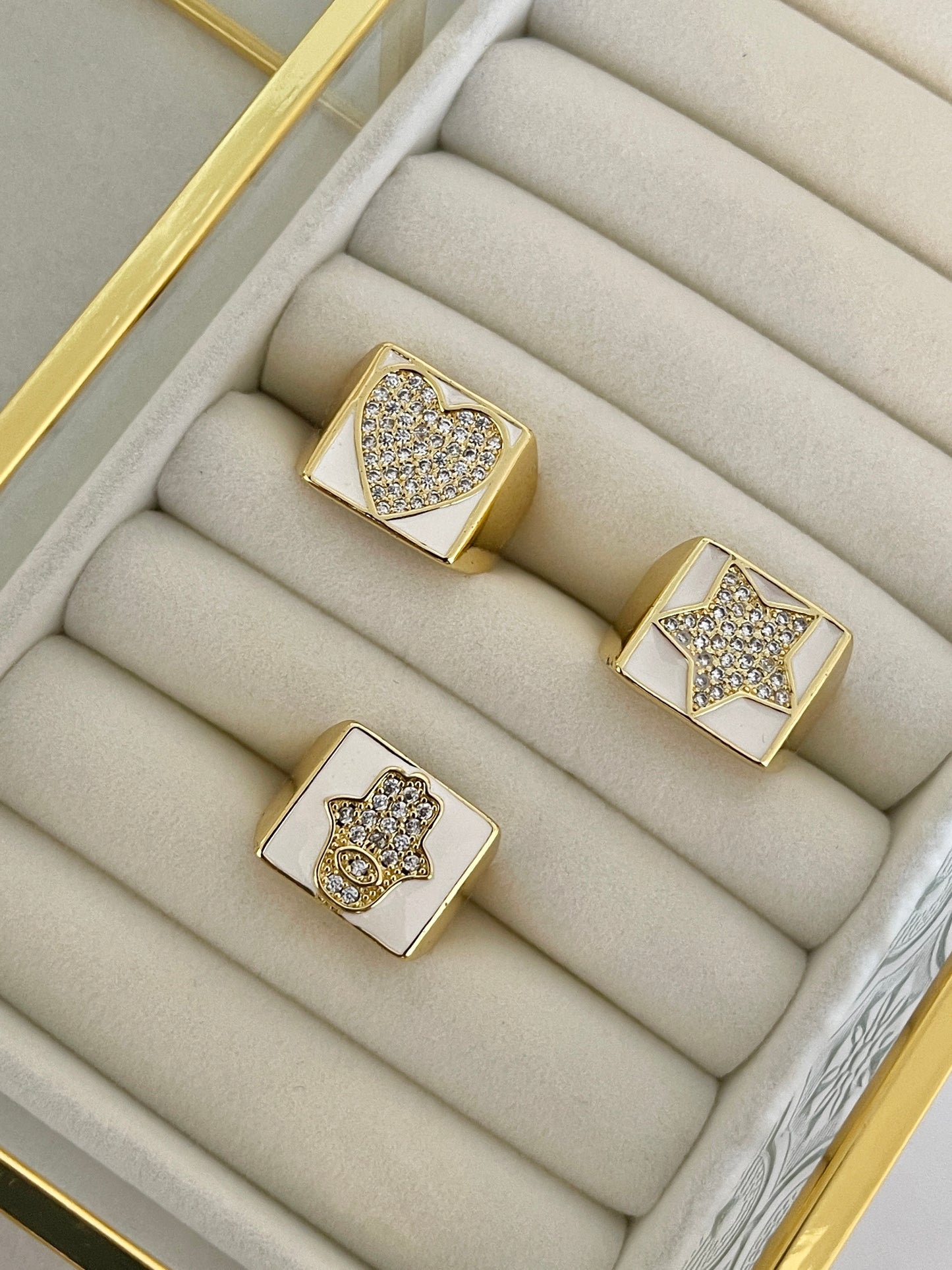 Hamsa, Heart or Star ring