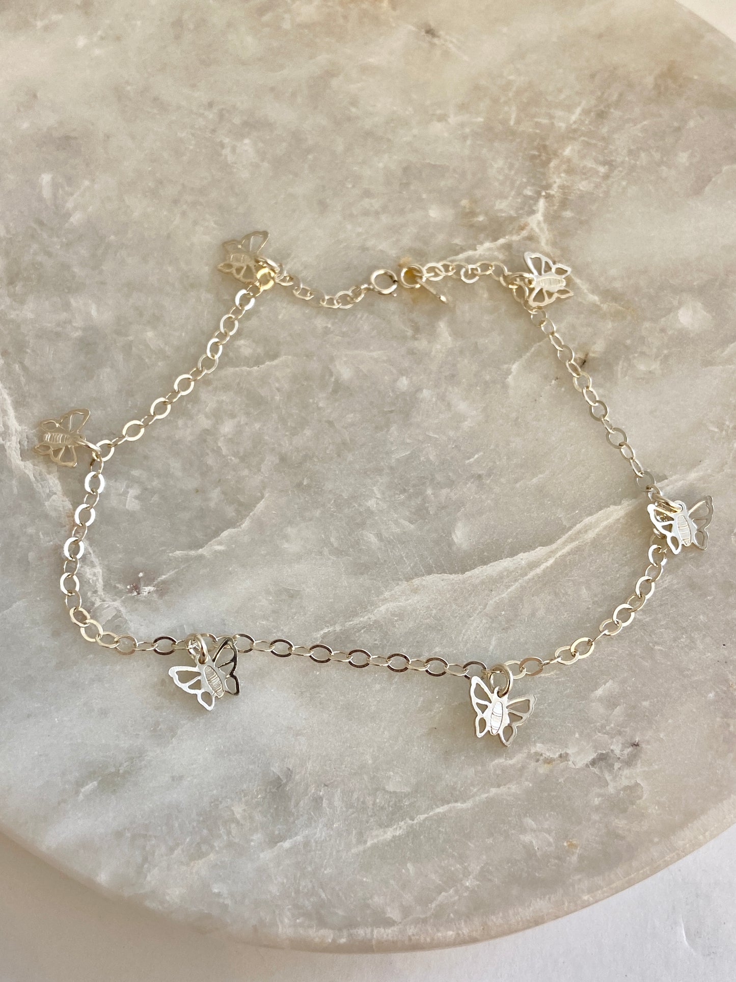 Butterfly anklet