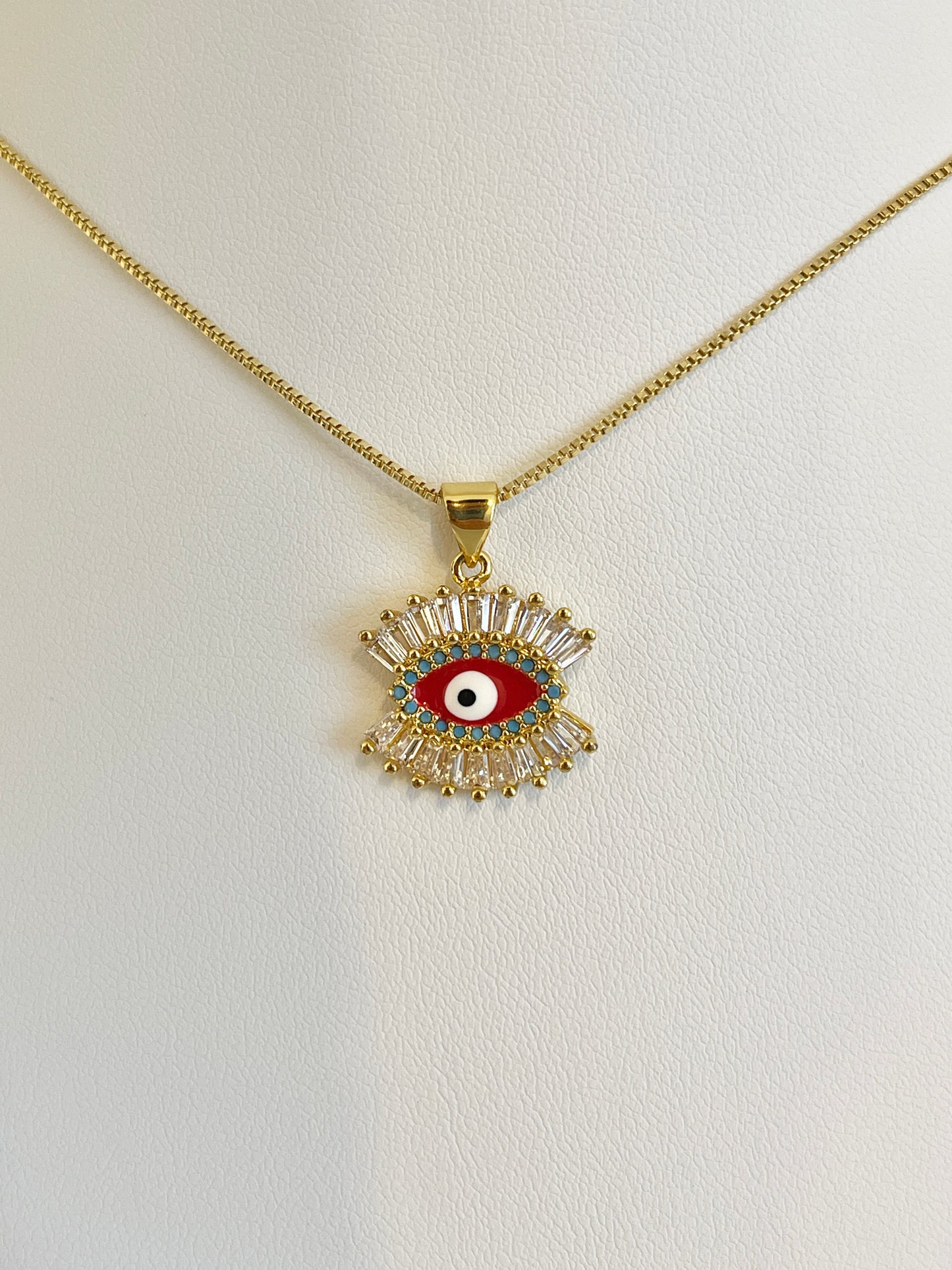 Red evil eye necklace