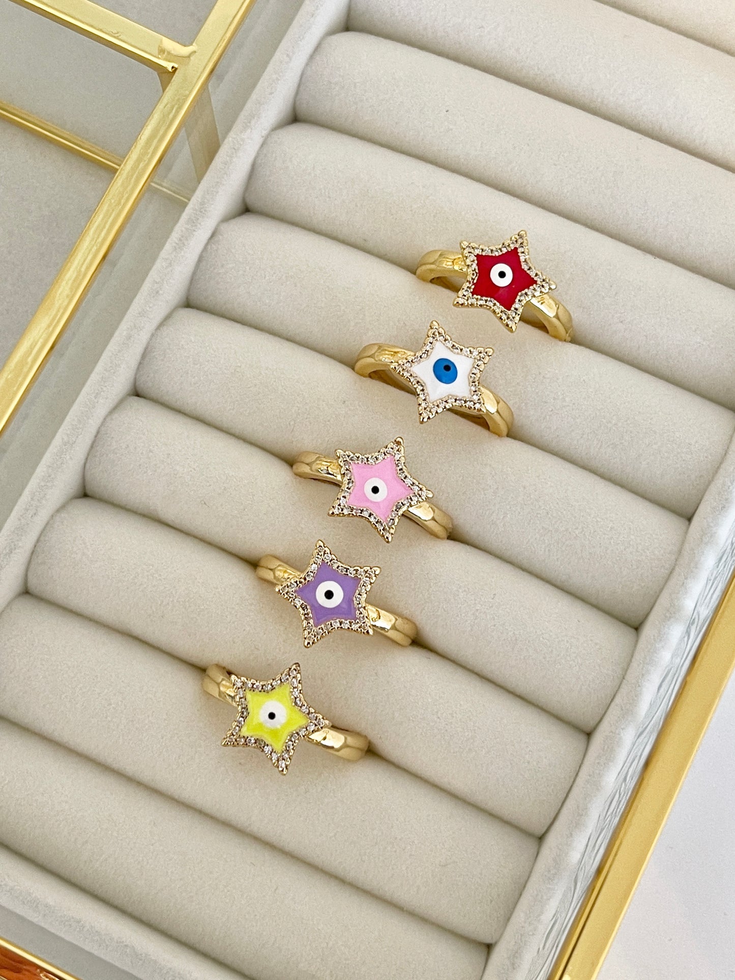 Star evil eye ring