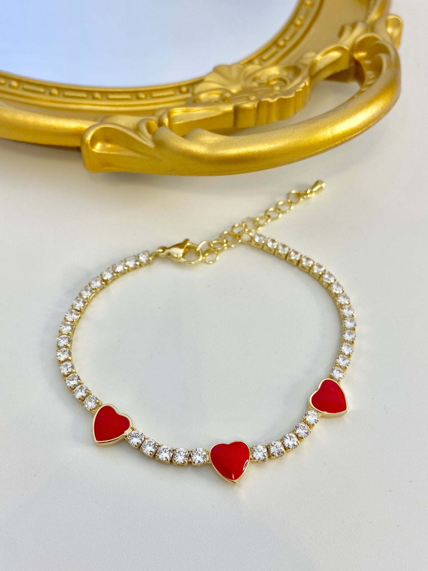 Red heart bracelet