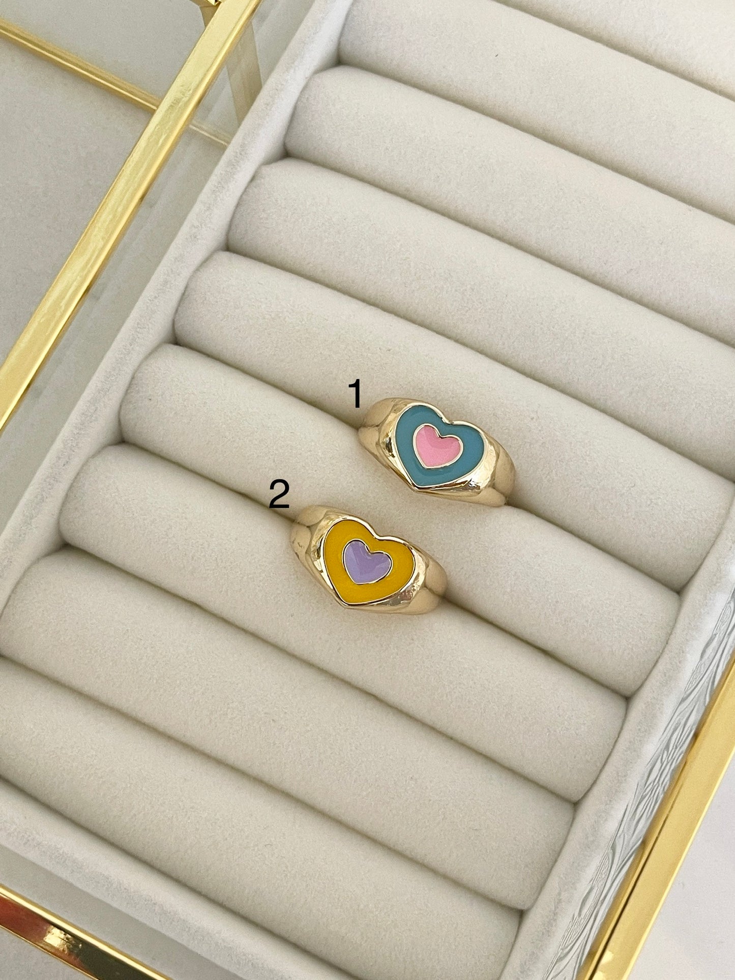 Chunky heart ring