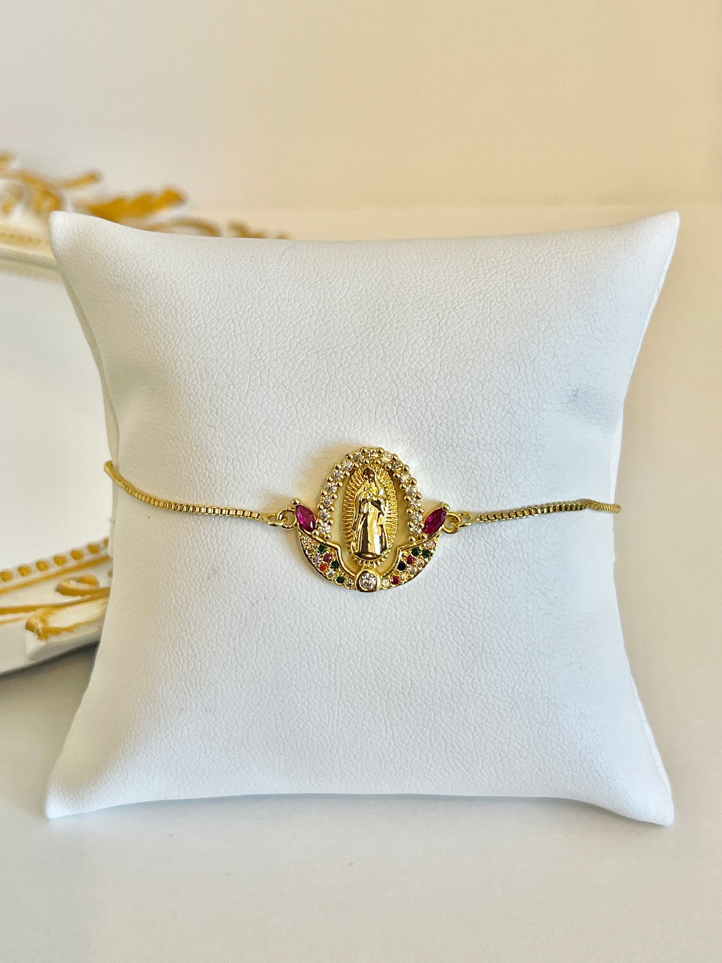 Multicolor Virgen de Guadalupe bracelet