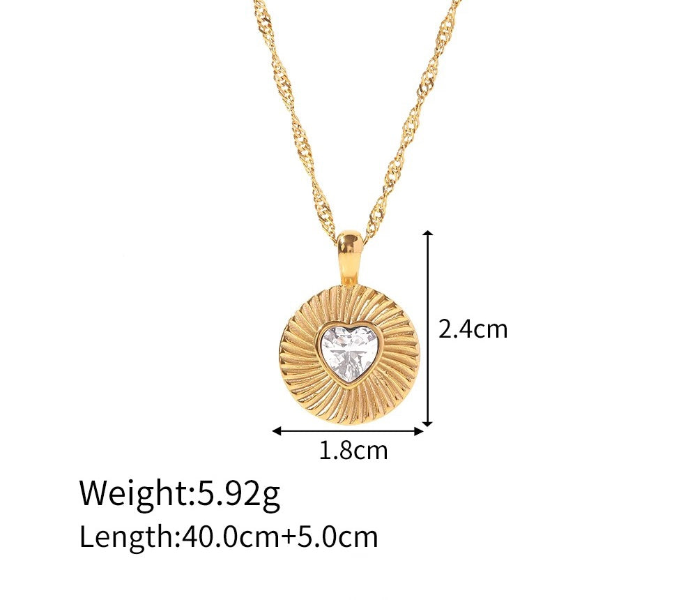 White heart necklace