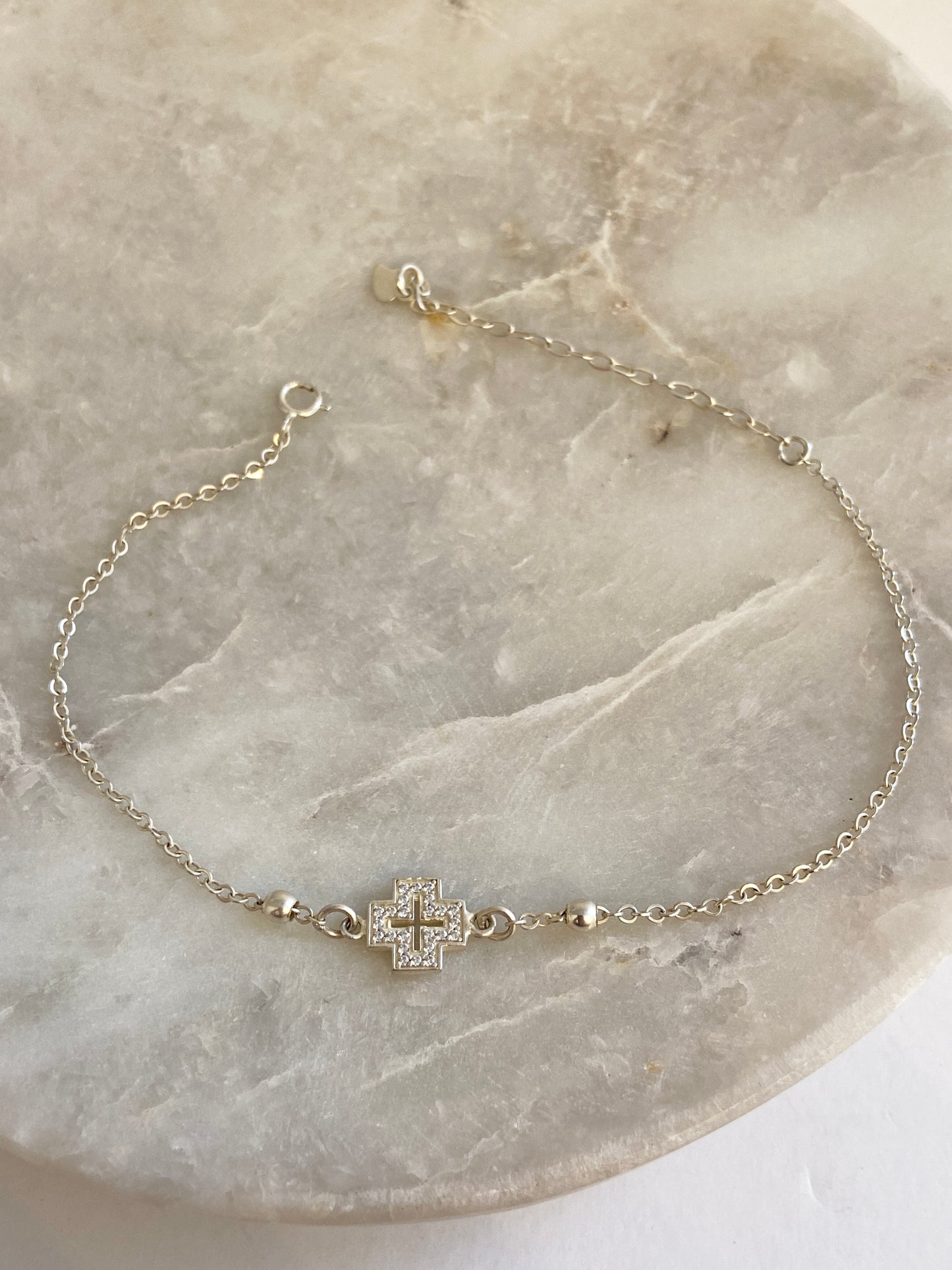 Cross anklet