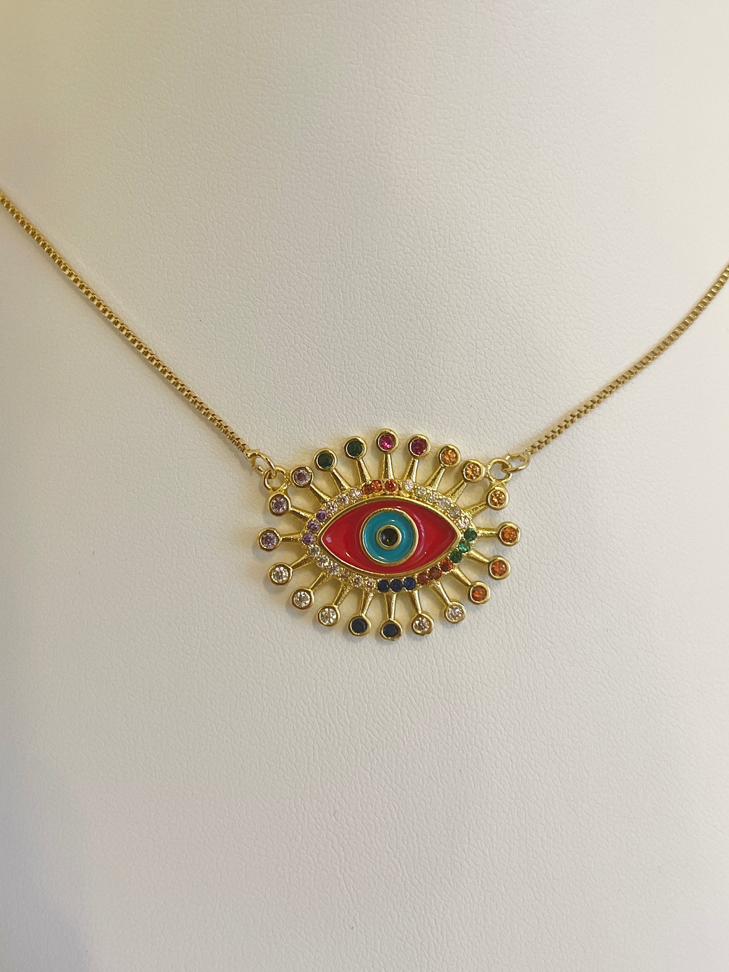 Red evil eye necklace