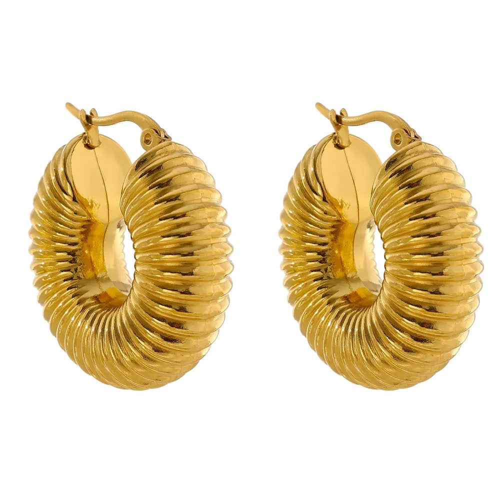 Chunky hoop earrings