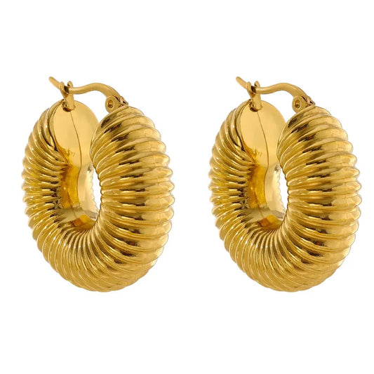 Chunky hoop earrings