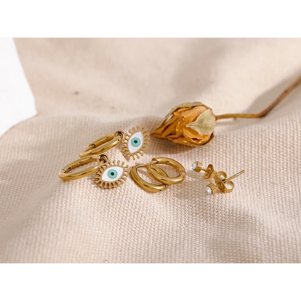 Evil eye set earrings