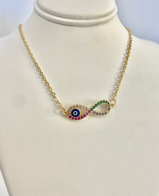 Infinity multicolor necklace