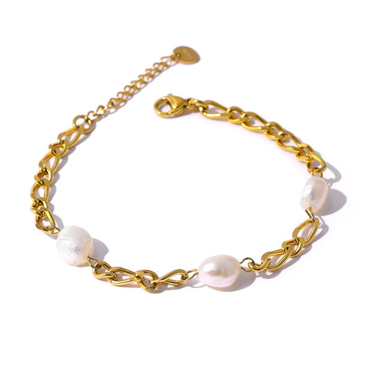 Chain Natural Pearls Bracelet