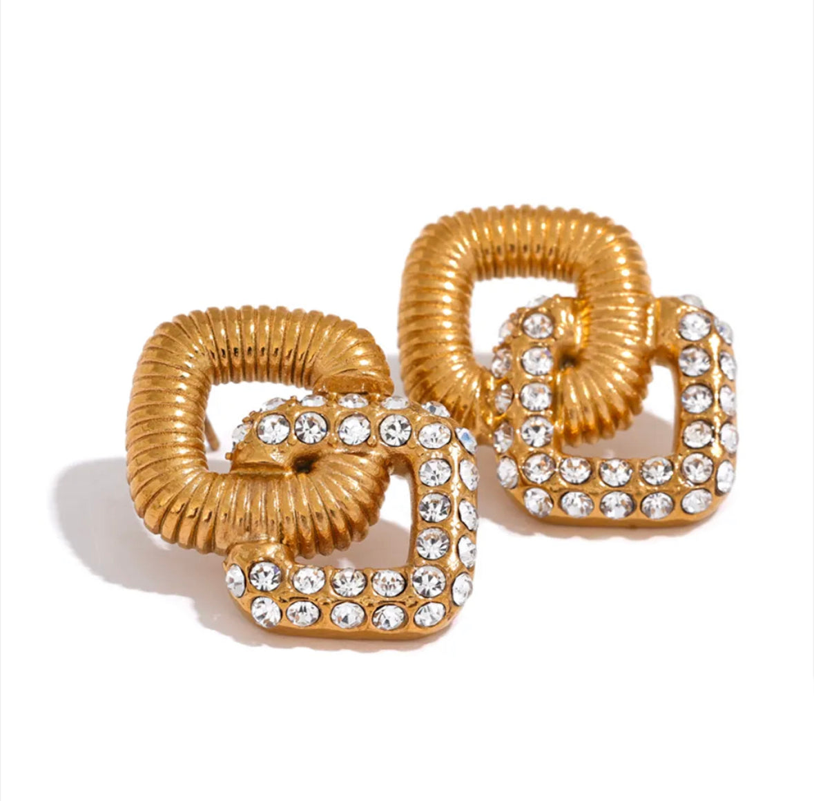 Vintage square elegant earring