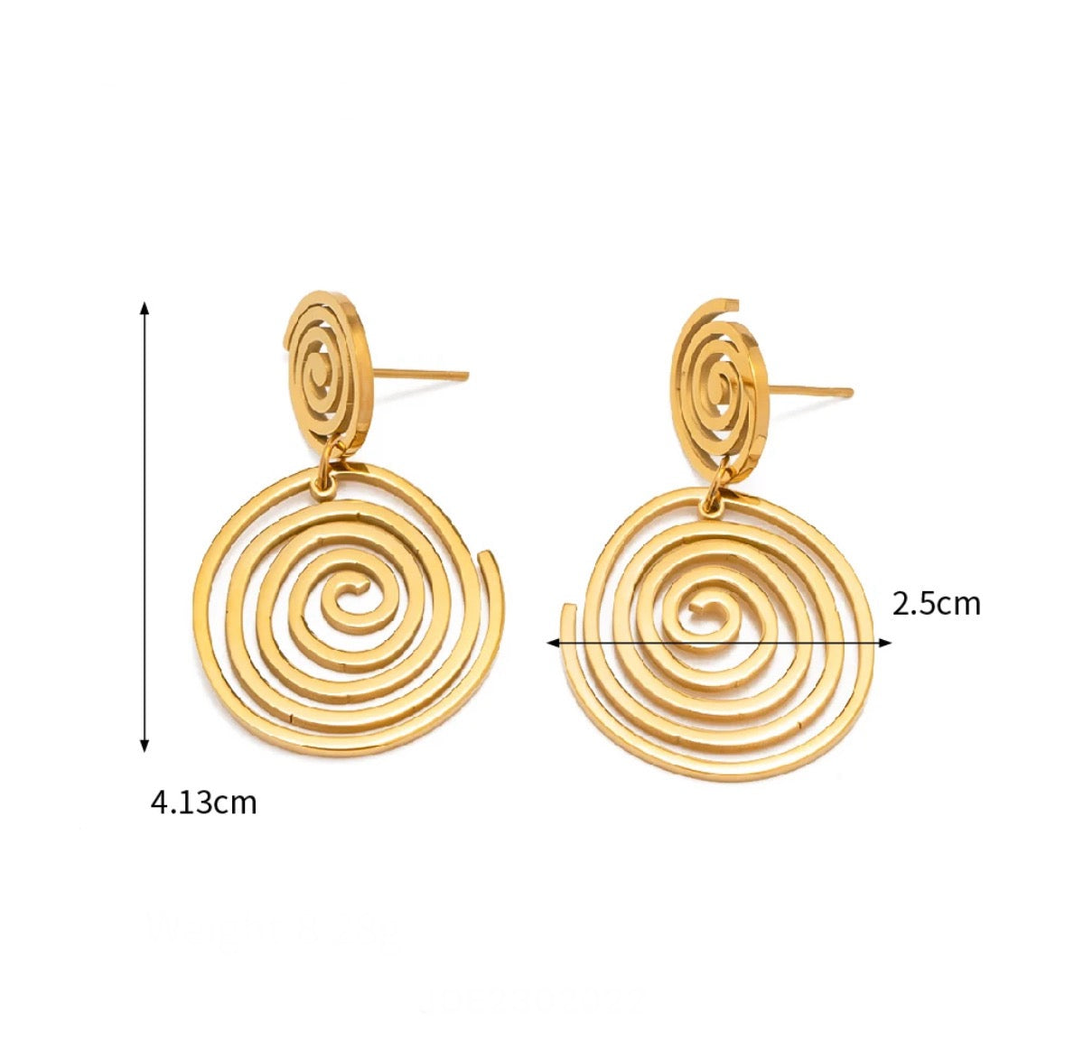 Double spiral earrings
