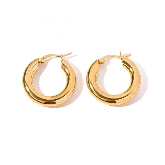 Gold hoop earrings