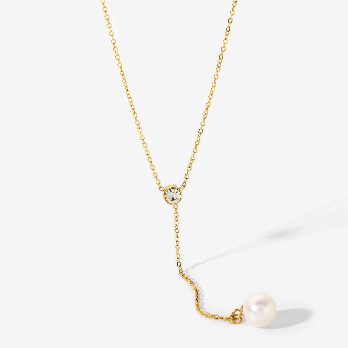 Y pearl elegant necklace