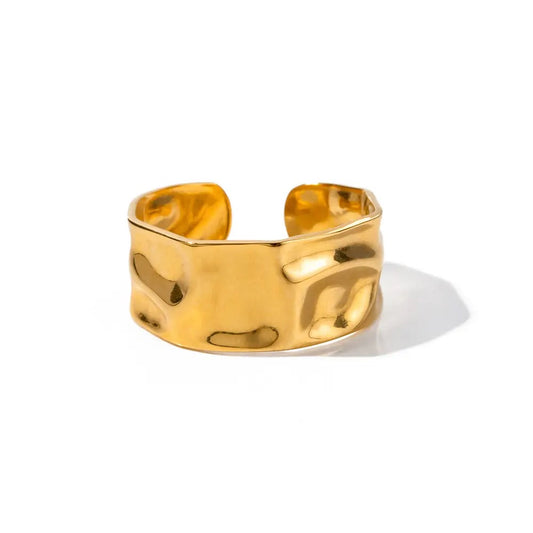 Wave irregular adjustable ring