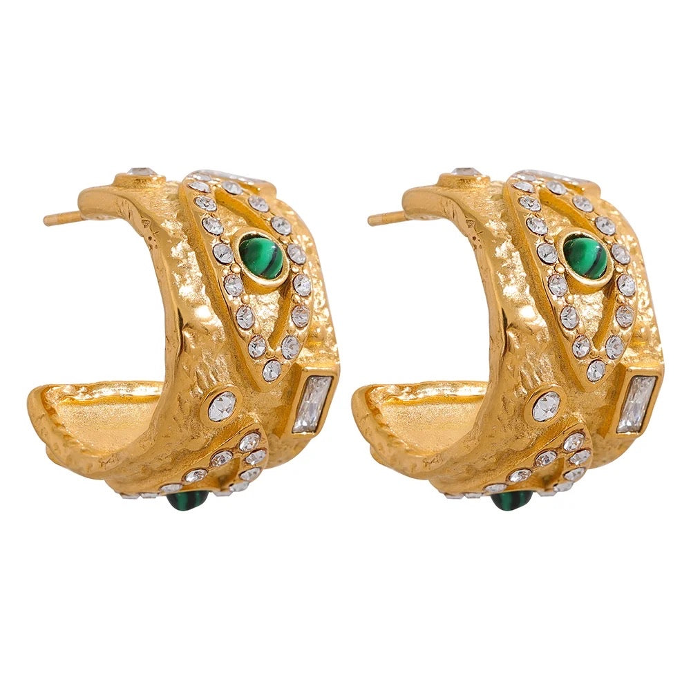 Evil eye stud earrings