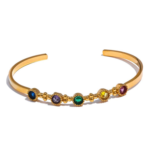 Colorful elegant cuff bracelet