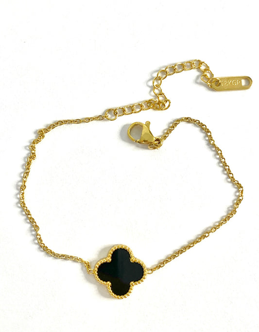 Black clover gold bracelet