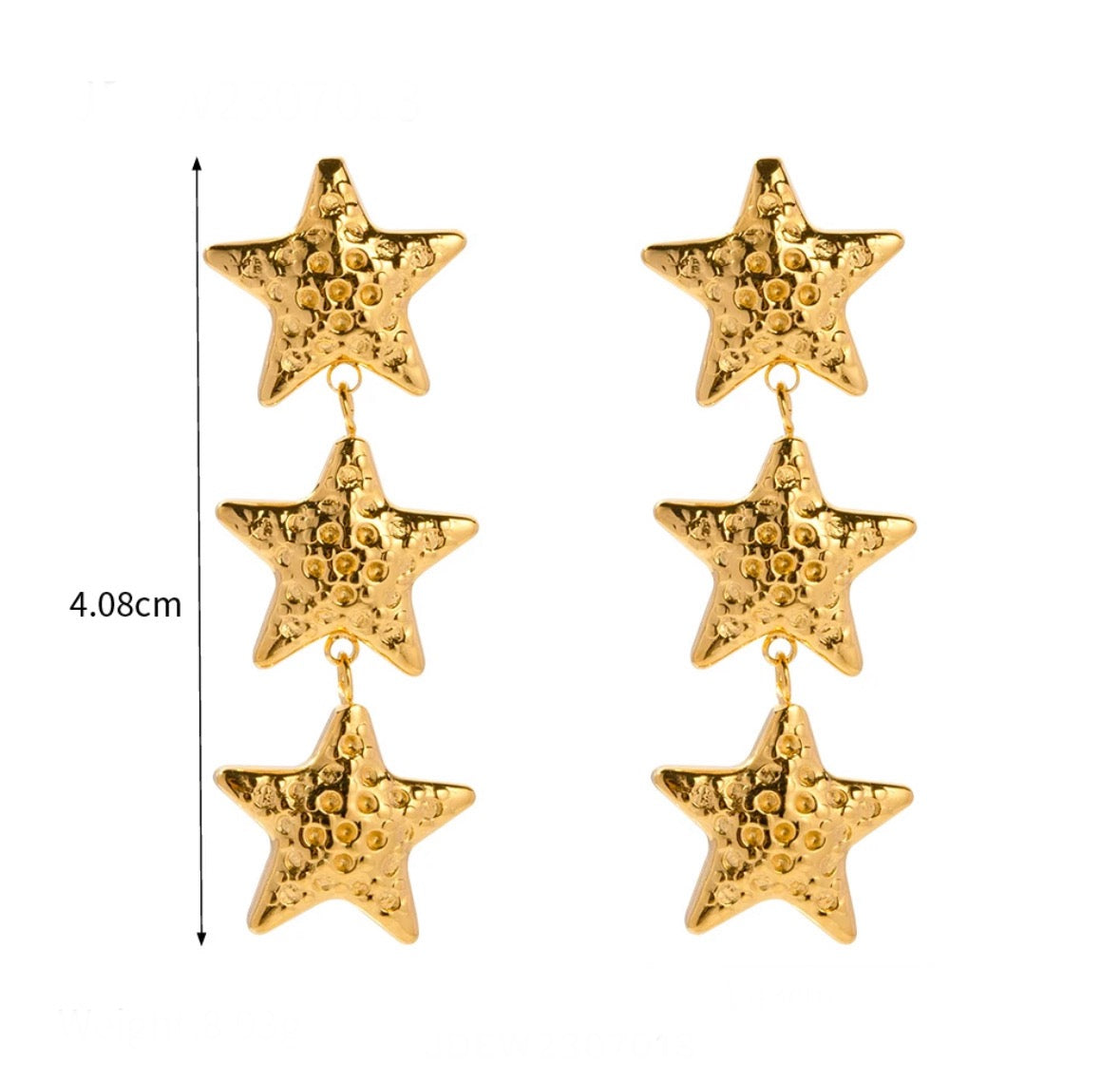 Stars long earrings