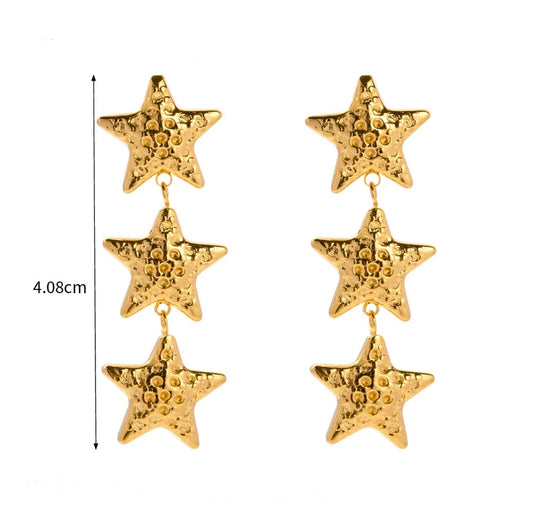 Stars long earrings