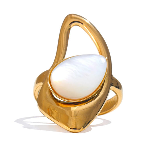 Natural Shell Ajustable Ring
