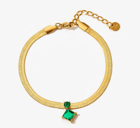 Green snake elegant bracelet