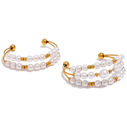 Pearl adjustable ring