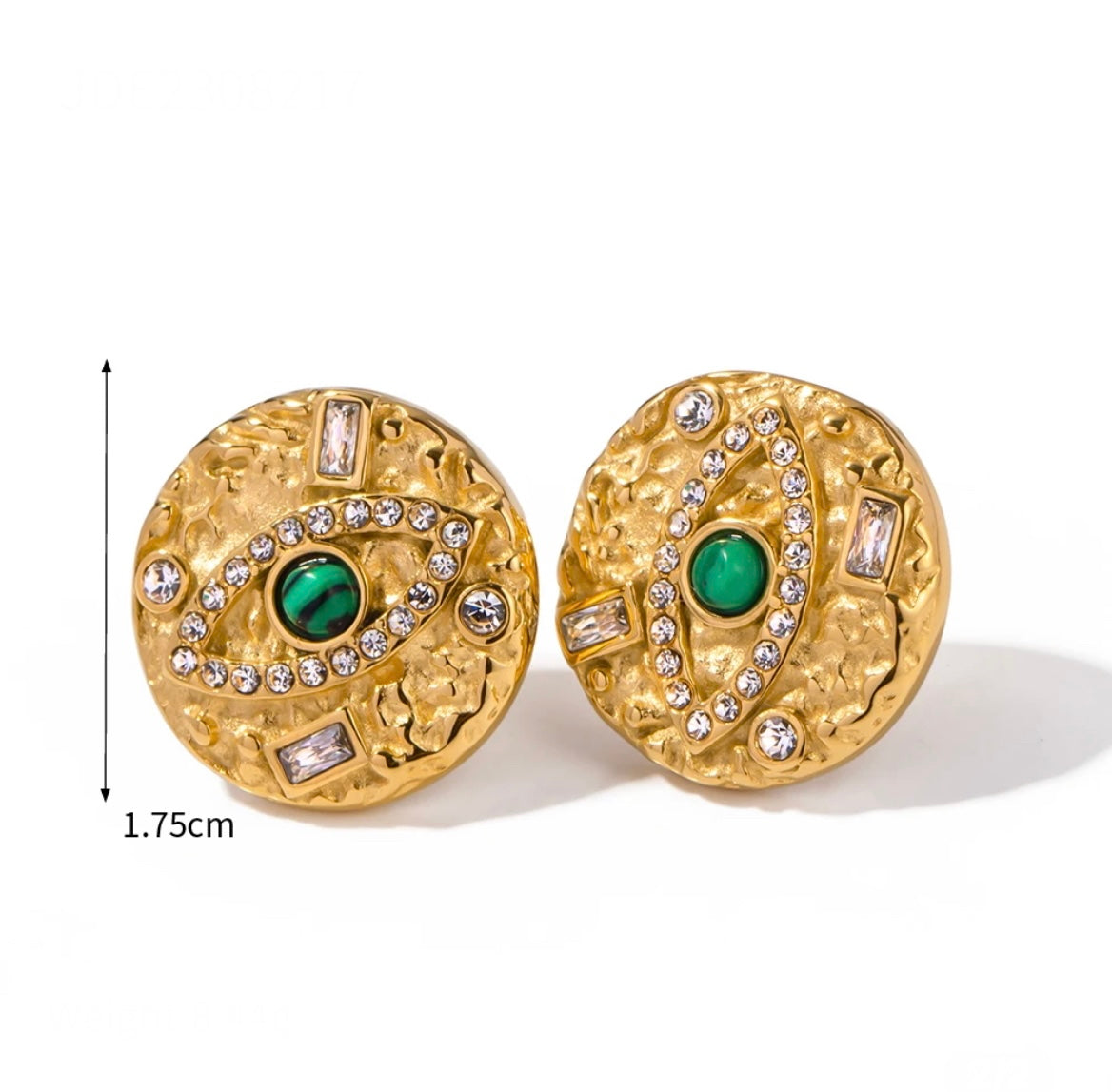 Evil eye stud earrings