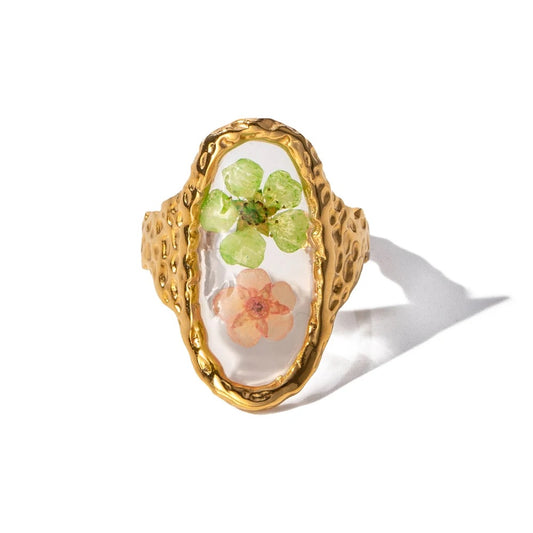 Flowers adjustable ring
