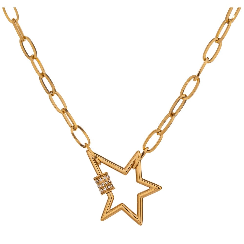 Star paper clip necklace