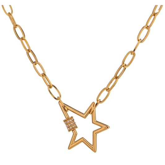Star paper clip necklace