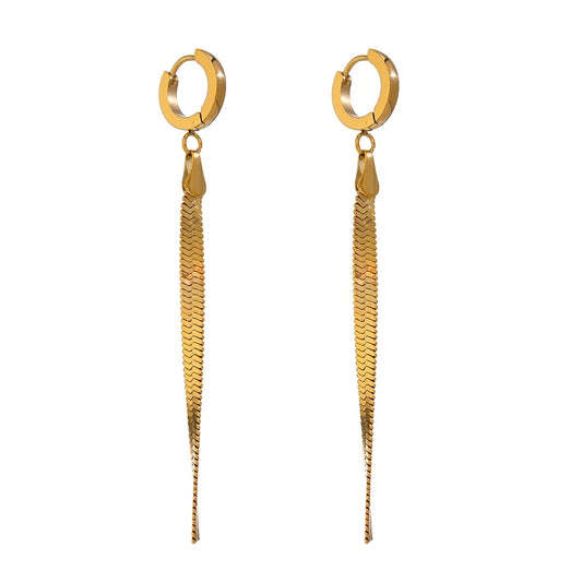 Long tassel drop earrings