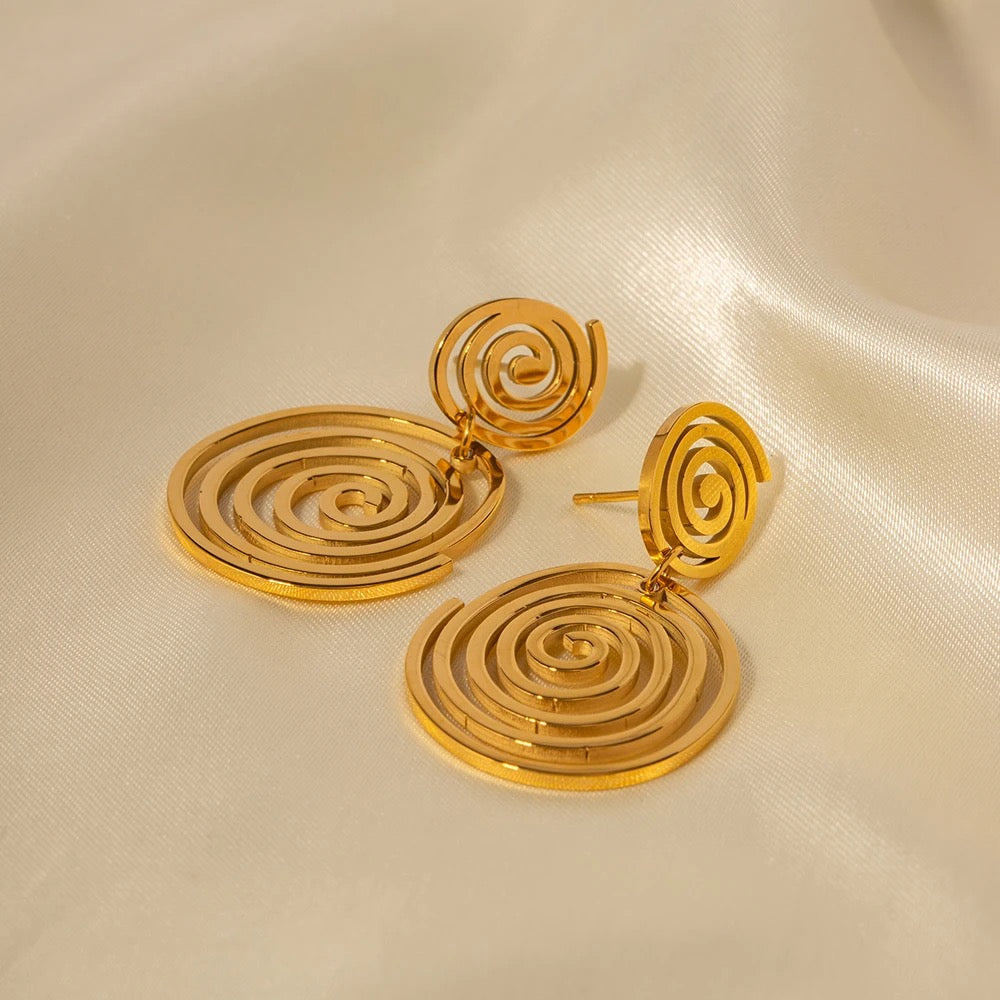 Double spiral earrings