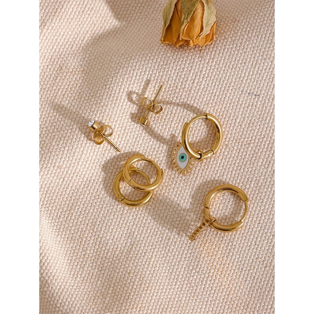 Evil eye set earrings