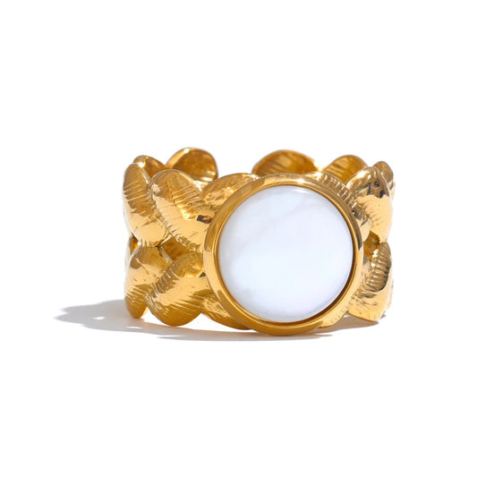 Natural Shell Adjustable Ring