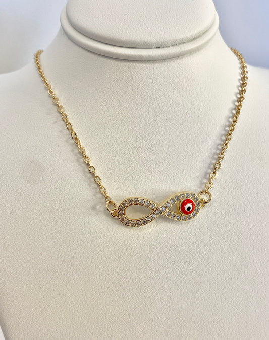 Infinity red necklace