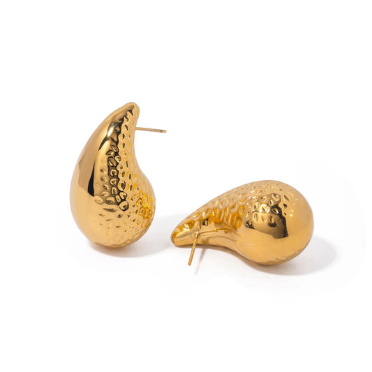 Tear drop stud earrings