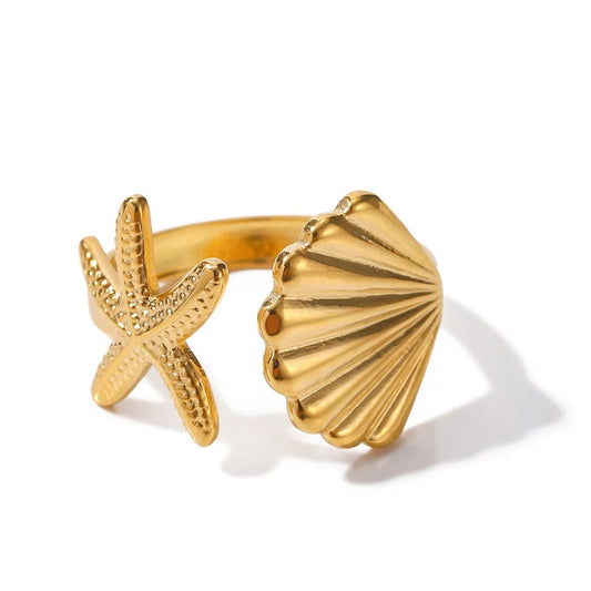 Starfish adjustable ring