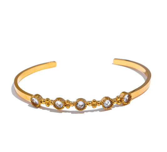 White elegant cuff bracelet